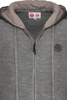 Herren Trachtenstrickjacke sportiv grau