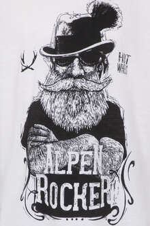 Herren T-Shirt 'Alpen Rocker' wei