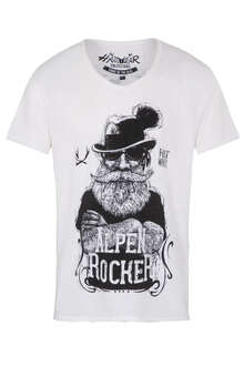 Herren T-Shirt 'Alpen Rocker' wei