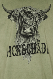 Herren T-Shirt mit Dickschdl-Print oliv