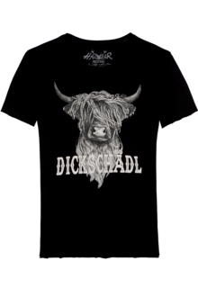 Herren T-Shirt mit Dickschdl-Print schwarz