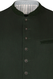 Herren Trachtenweste Slim-Fit grn gemustert