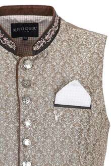 Herren Weste mit Paisleymuster Beige