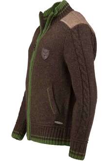 Trachten Strickjacke braun/grn 'Hannes'