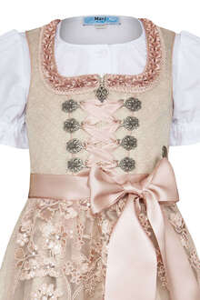 Mdchen und Teenie Dirndl mit Bluse Champangner Rosa