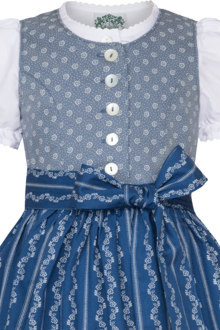 Kinderdirndl aus Baumwolle mit Bluse hellblau