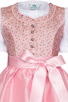 Kinderdirndl mit Bluse und Blumenmuster rosa