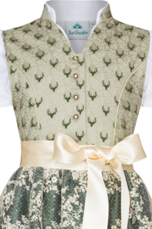 Kinderdirndl mit Bluse und Hirschmuster grn