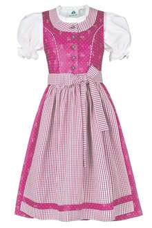 Kleid Bluse Schürze für Mädchen Oktoberfest Kirchweih Hochzeit Sonntagausflug Trachtendirndl Kinder Dirndl 3-TLG 