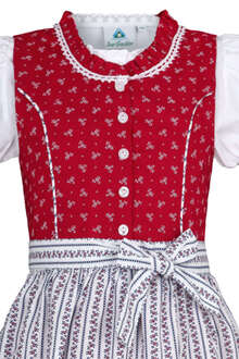 Kinderdirndl rot mit Bluse