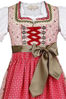 Kinder Blumen Dirndl mit Bluse rot