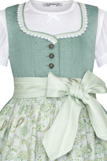 Kinder-Baumwolldirndl mit Bluse mintgrn