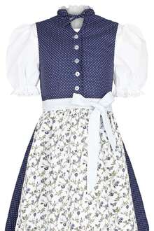 Mdchen Dirndl mit Bluse blau wei