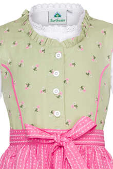 Baby- und Mdchendirndl mit Bluse hellgrn rosa