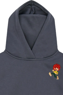 Kinder Hoodie Pumuckl 'Grantig by nature' graublau