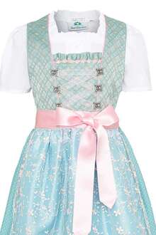 Kinderdirndl Teeniedirndl mit Bluse trkis