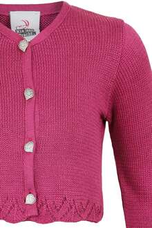 Mdchen Trachten-Strickjacke Dirndljacke pink