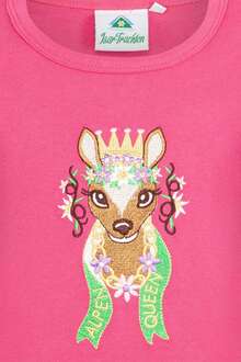 Mädchen T-Shirt 'Alpen Queen' mit Reh pink