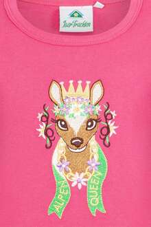 Mdchen T-Shirt 'Alpen Queen' mit Reh pink