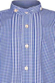 Kinder Trachtenhemd kariert mit Stehkragen jeans