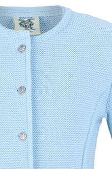 Kinder Trachtenstrickjacke hellblau