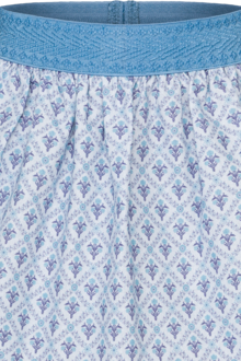 Kinder Trachtenrock mit Blumenrankmuster blau