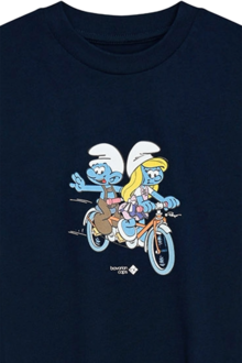 Kinder T-Shirt mit Druck 'Schlmpfe Trachtentandem' dunkelblau