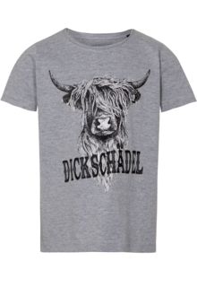 Kinder T-Shirt mit 'Dickschdel' grau