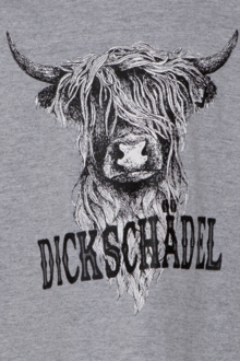 Kinder T-Shirt mit 'Dickschdel' grau