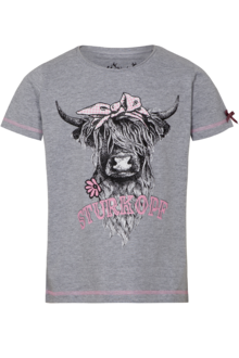 Kinder T-Shirt 'Sturkopf' grau