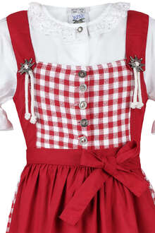 Kinderdirndl mit Bluse rot-wei kariert