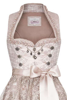 Mididirndl Pailletten Schrze champagner