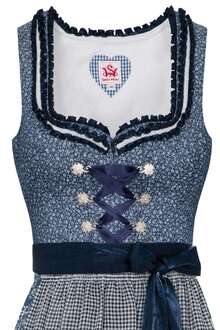 Mini Dirndl mit Blumenprint marine