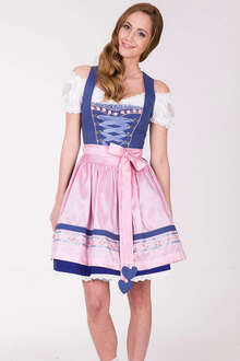 Mini-Dirndl blau rosa