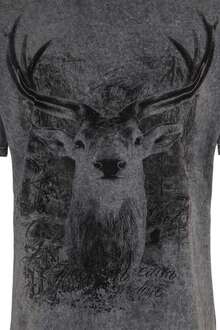 Herren T-Shirt mit Hirsch grau