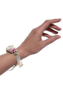 Blumen-Armband  rosa creme