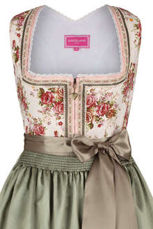 Dirndl midi rosa grn Rosenmuster