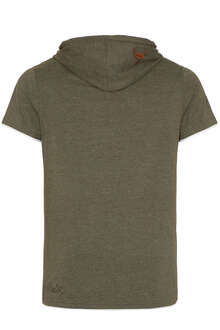 Herren T-Shirt mit Kapuze 'Habe die Ehre' dunkelgrn