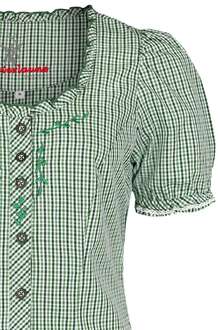Trachtenbluse mit Stickerei kariert grn