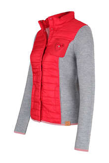 Trachten Steppjacke rot grau