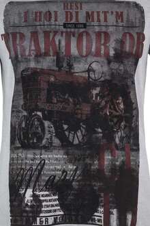 Herren T-Shirt 'Resi I hol di mit´m Traktor ab' dunkelgrau