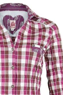 Bluse Crash-Optik kariert pink