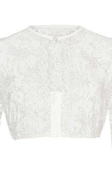 Spitzen-Dirndlbluse 3/4-Arm creme