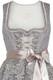 Damen Midi-Dirndl grau
