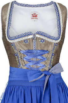 Dirndl Midi taupe-blau