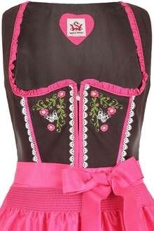 Dirndl kurz braun pink