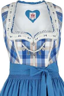 Dirndl kurz kariert blau