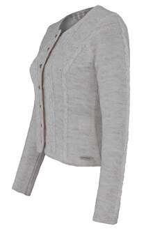 Damen Trachten Strickjacke mit Zopfmuster natur