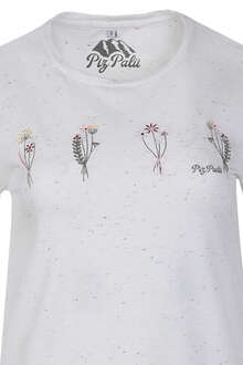 Damen T-Shirt 'Blumensträuße' yetiweiß