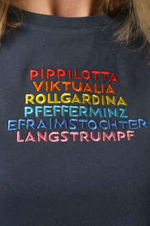 Damen T-Shirt 'Pippilotta Viktualia' dunkelblau